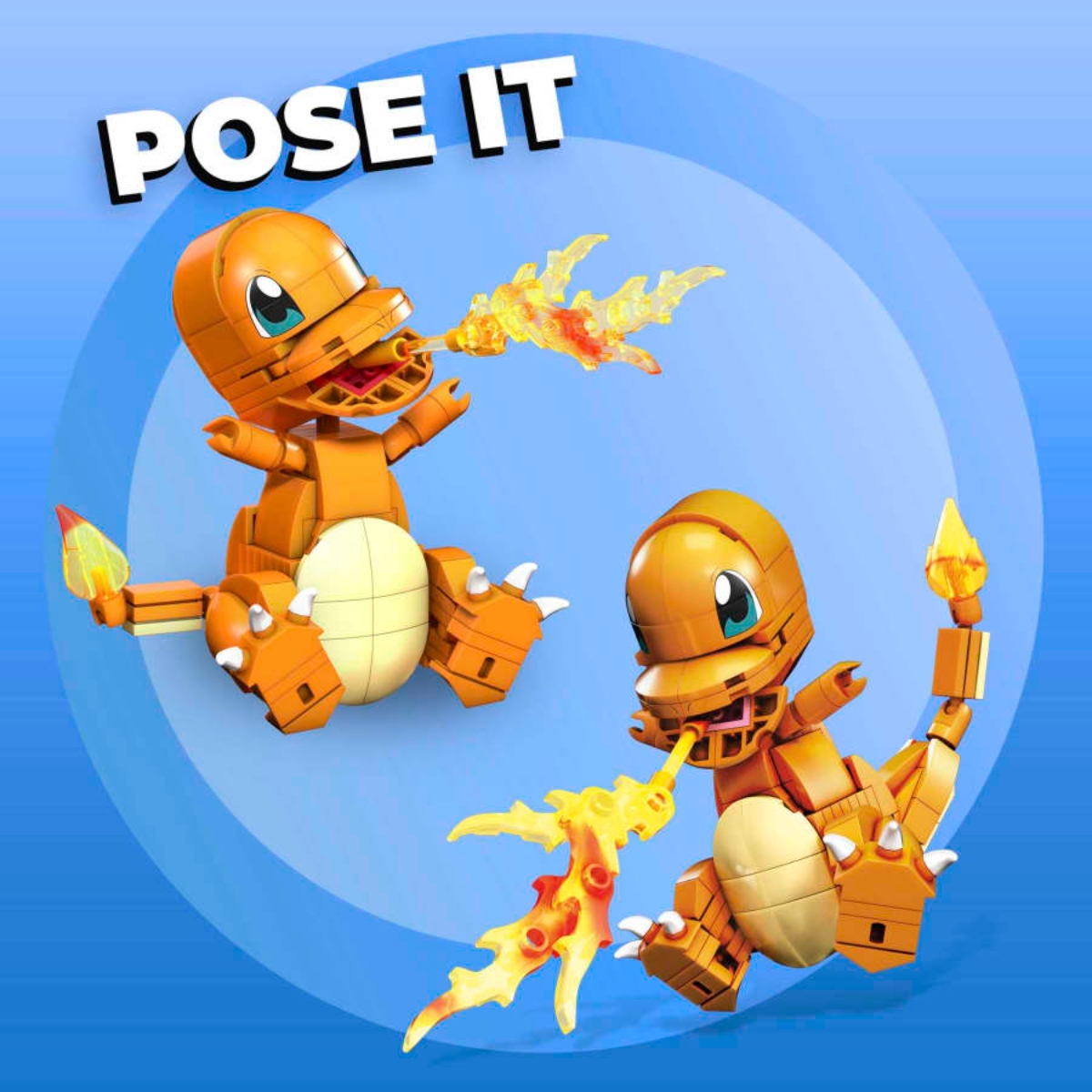 Mega 4" Pokémon Build & Show Charmander Building Set Unisex, 8-10 Years