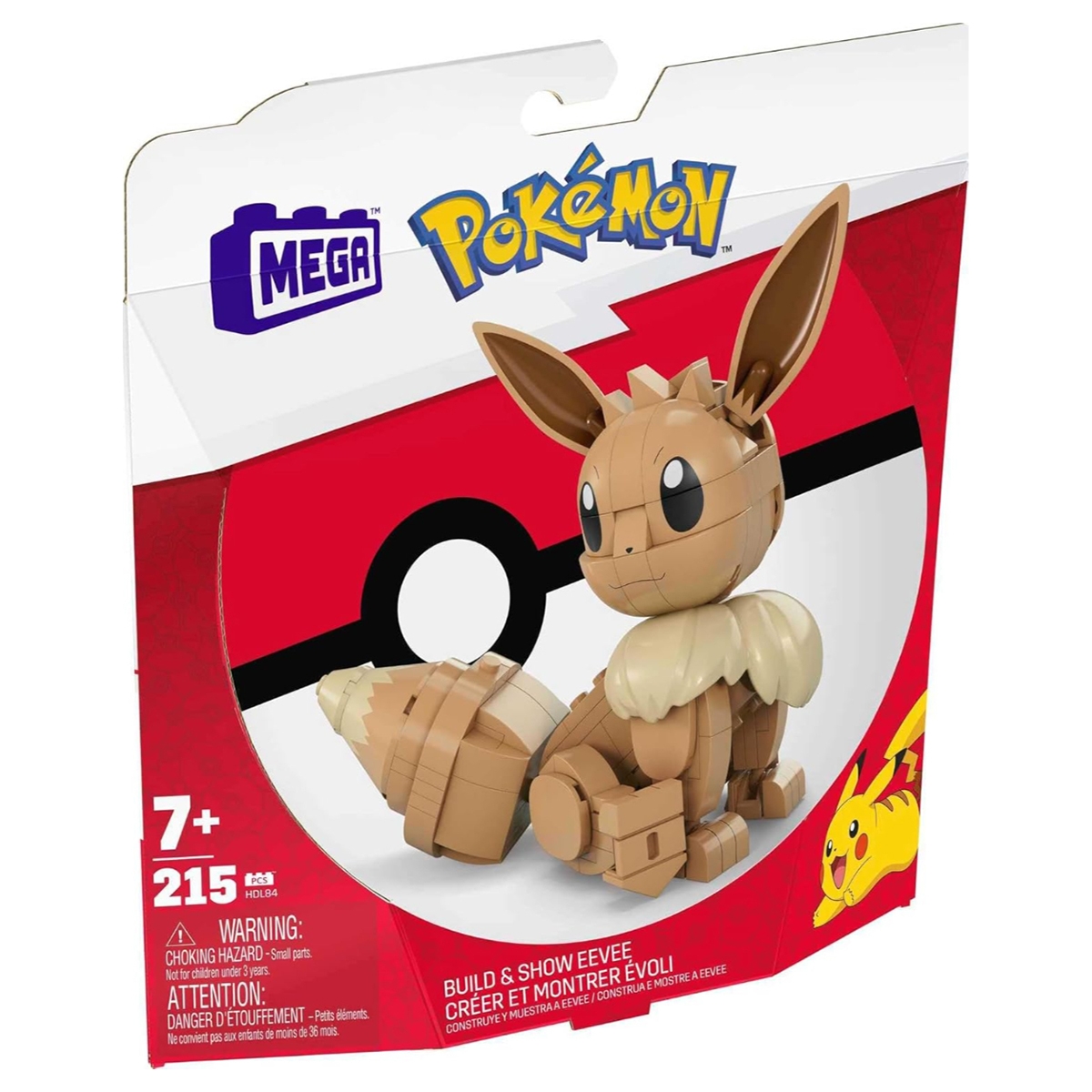 Mega 4" Pokémon Build & Show Eevee Building Set Unisex, 8-10 Years