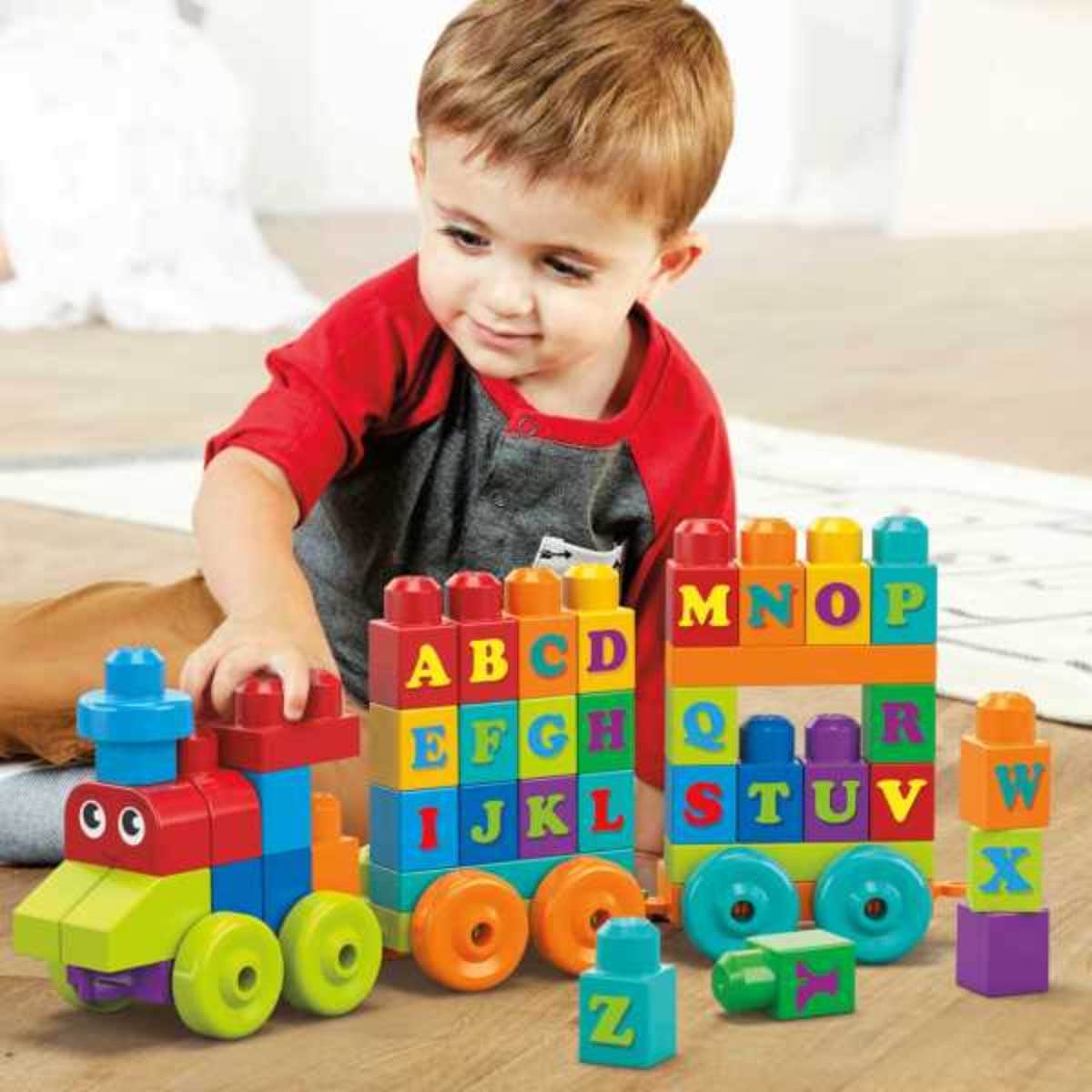 Mega Bloks ABC Learning Train Building Set Toddler, 0-2 Years