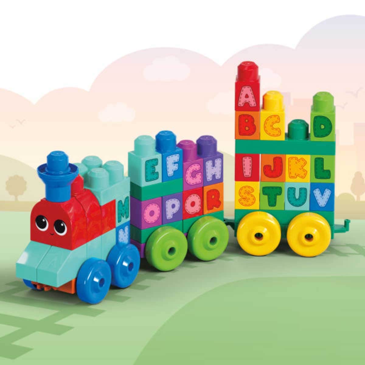 Mega Bloks ABC Learning Train Building Set Toddler, 0-2 Years