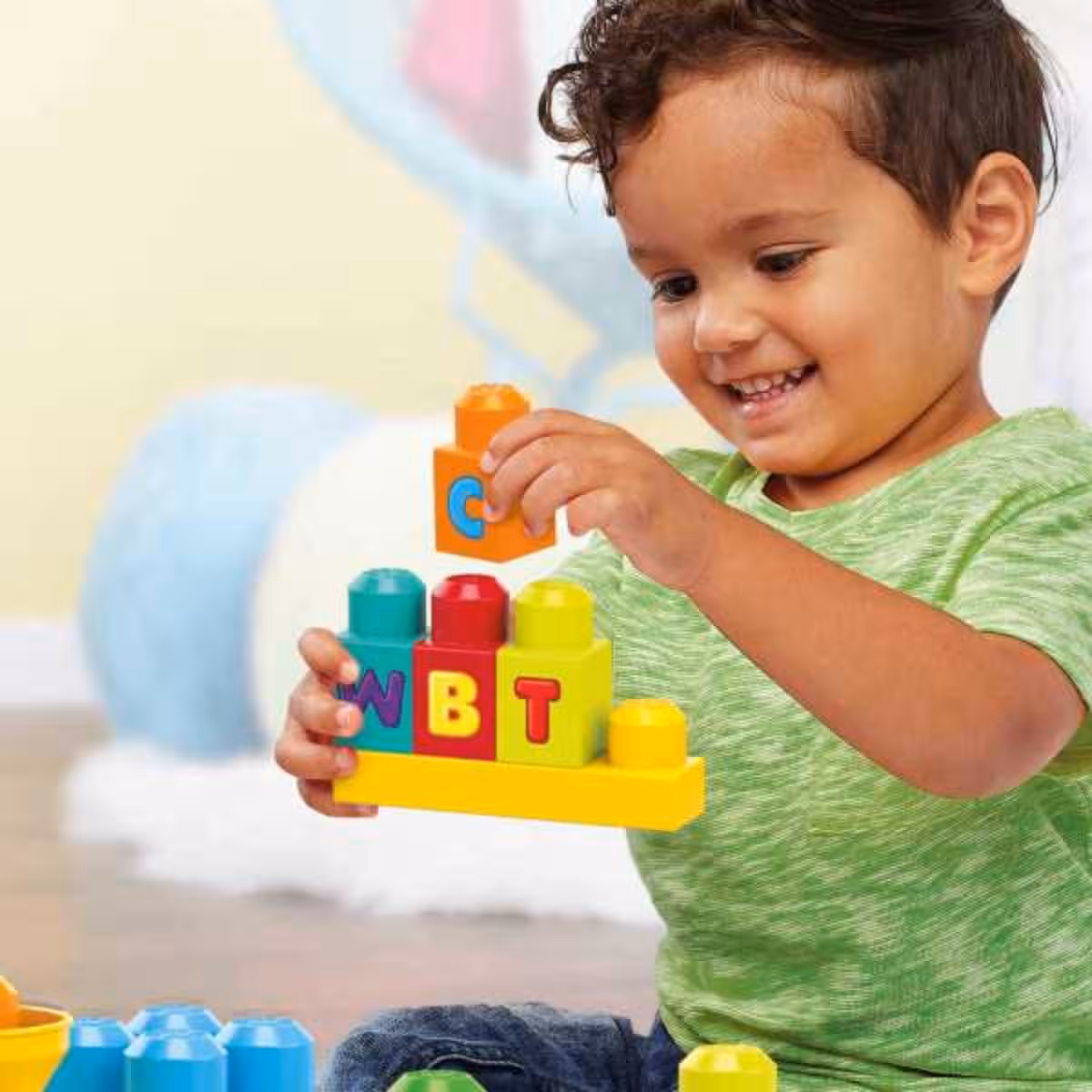 Mega Bloks ABC Musical Train Building Set Toddler, 0-2 Years