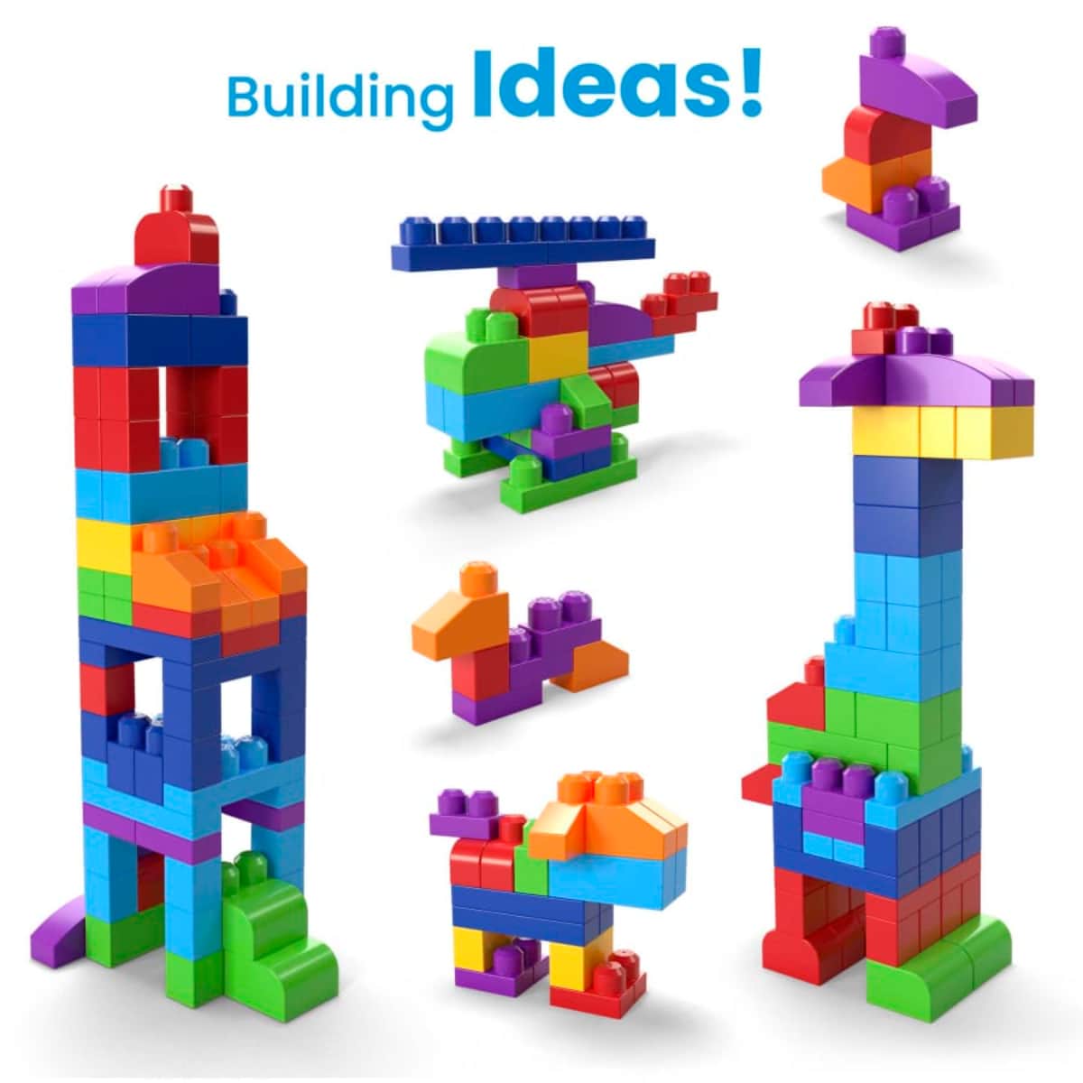 Mega Bloks Fisher-Price Blue Classic Big Building Block Set Toddler, 0-2 Years