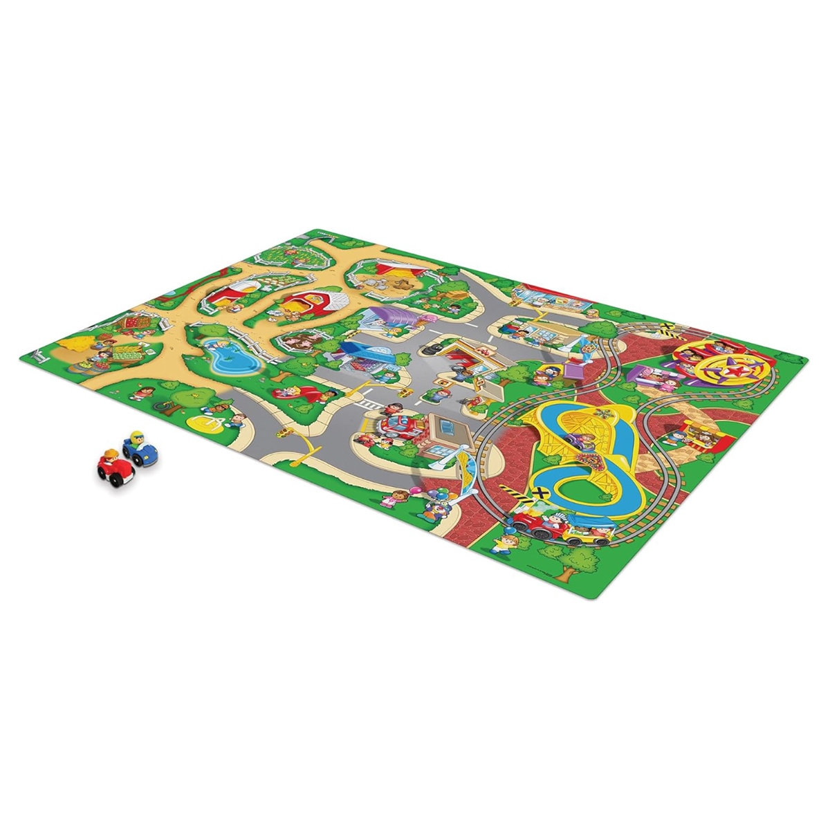 Mega Mat Little People Jumbo Playmat with 2 Vehicle Unisex, 3-4 Years