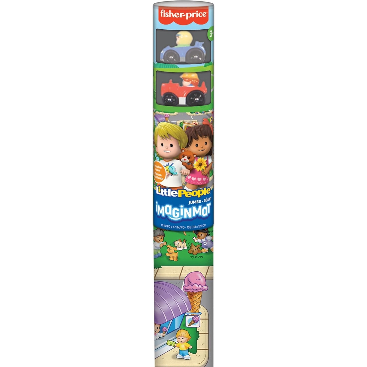 Mega Mat Little People Jumbo Playmat with 2 Vehicle Unisex, 3-4 Years