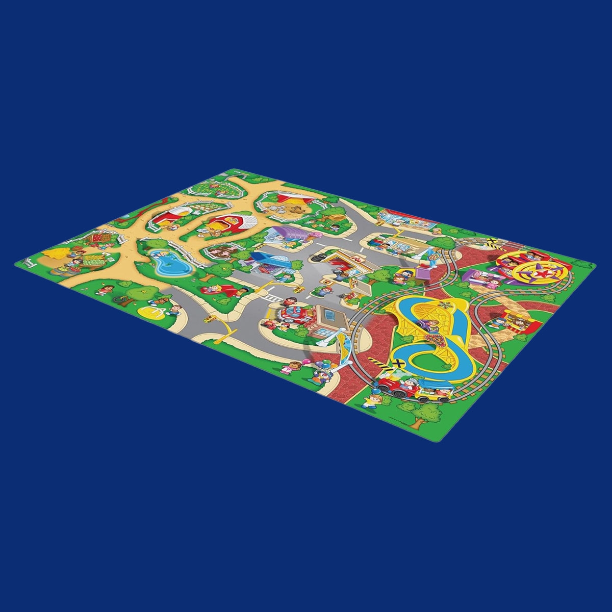 Mega Mat Little People Jumbo Playmat with 2 Vehicle Unisex, 3-4 Years