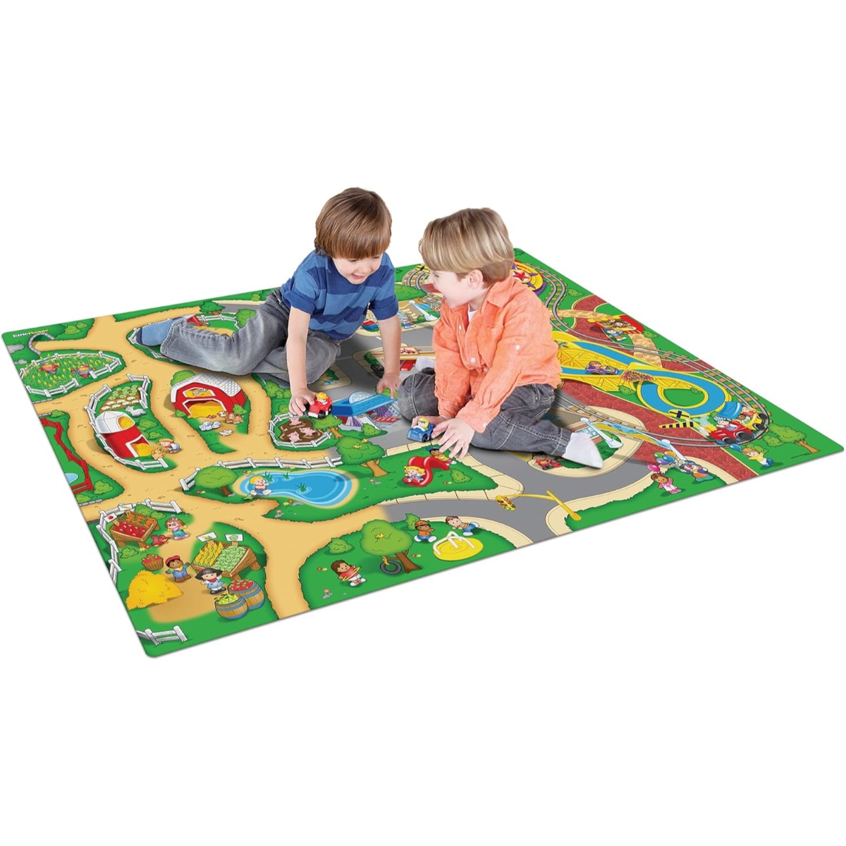 Mega Mat Little People Jumbo Playmat with 2 Vehicle Unisex, 3-4 Years