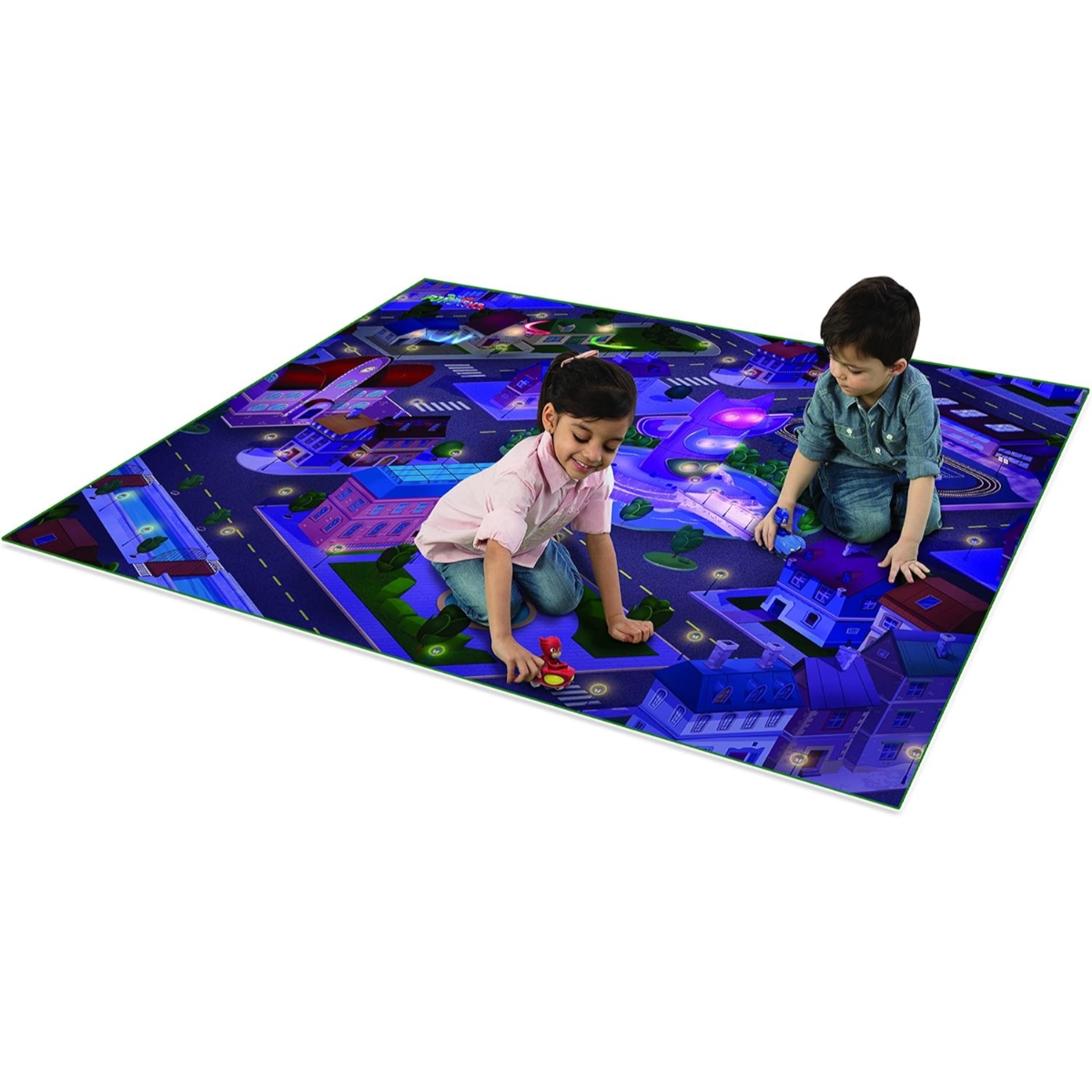 Mega Mat PJ Masks Jumbo Playmat with 2 Vehicle Unisex, 3-4 Years