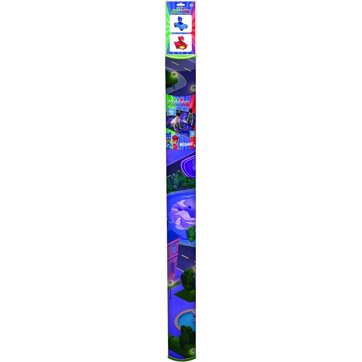 Mega Mat PJ Masks Jumbo Playmat with 2 Vehicle Unisex, 3-4 Years