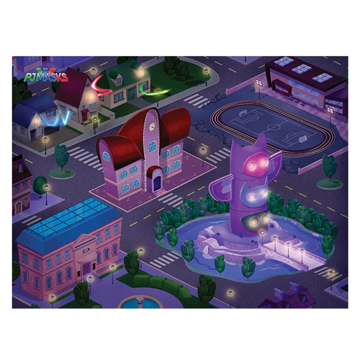 Mega Mat PJ Masks Original Playmat with Vehicle Unisex, 3-4 Years