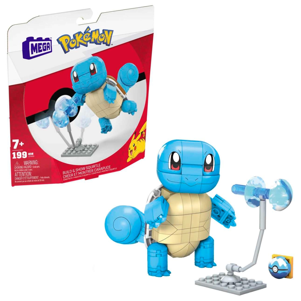 Mega Pokémon Build & Show Squirtle Building Set Unisex, 8-10 Years