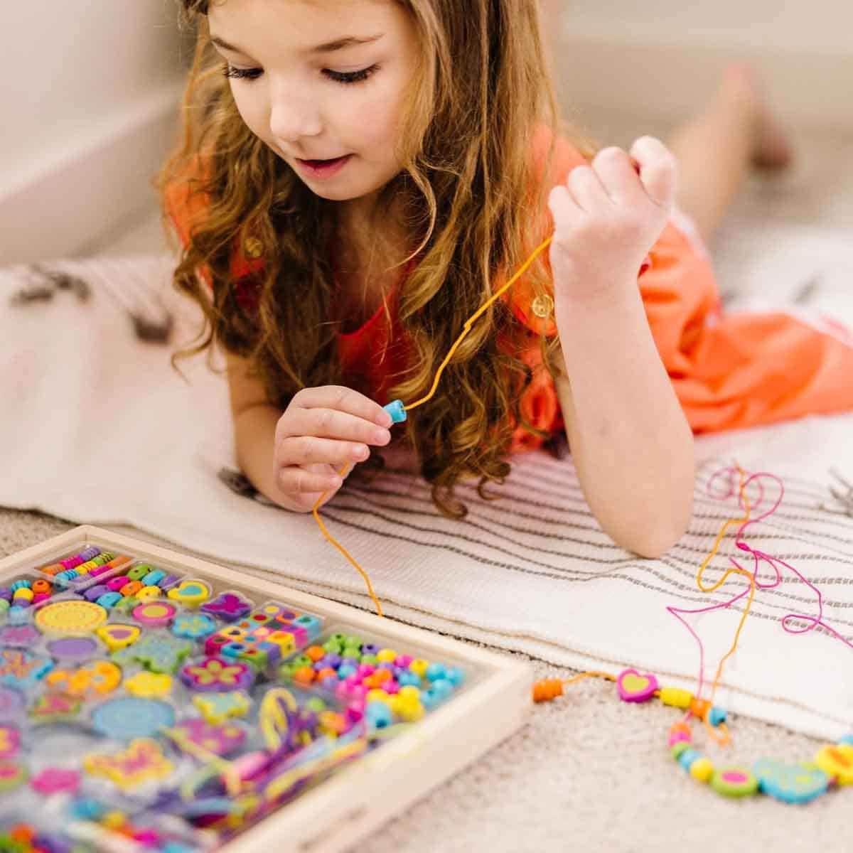 Melissa & Doug Bead Bouquet & MAC CTK Craft Kit with Compound Kings Bingsu Slime Bundle Unisex, 5-7 Years