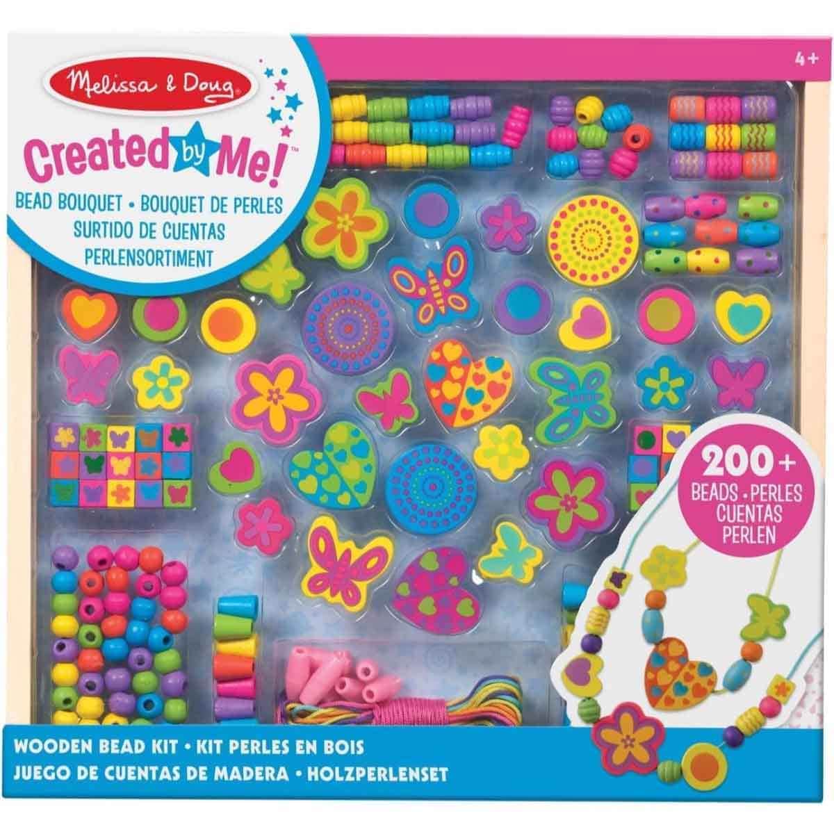 Melissa & Doug Bead Bouquet & MAC CTK Craft Kit with Compound Kings Bingsu Slime Bundle Unisex, 5-7 Years