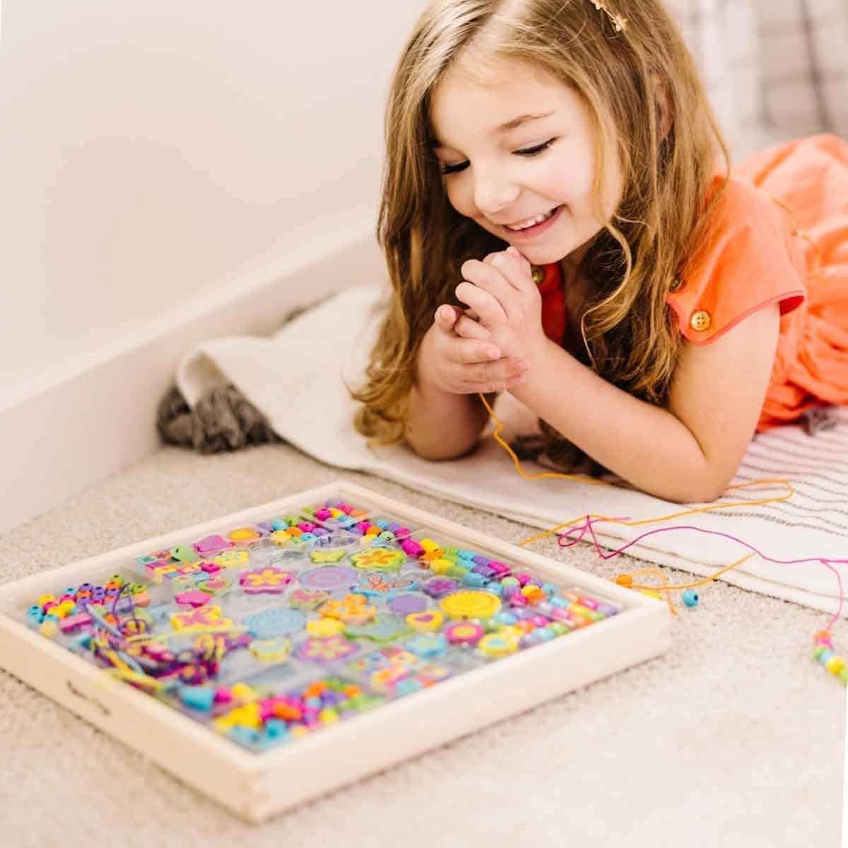Melissa & Doug Bead Bouquet & MAC CTK Craft Kit with Compound Kings Bingsu Slime Bundle Unisex, 5-7 Years