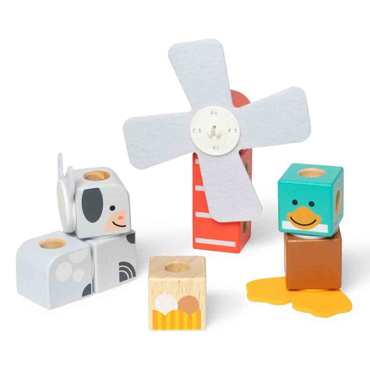 Melissa & Doug Blockables Farm Friends Playset Unisex, 3-4 Years