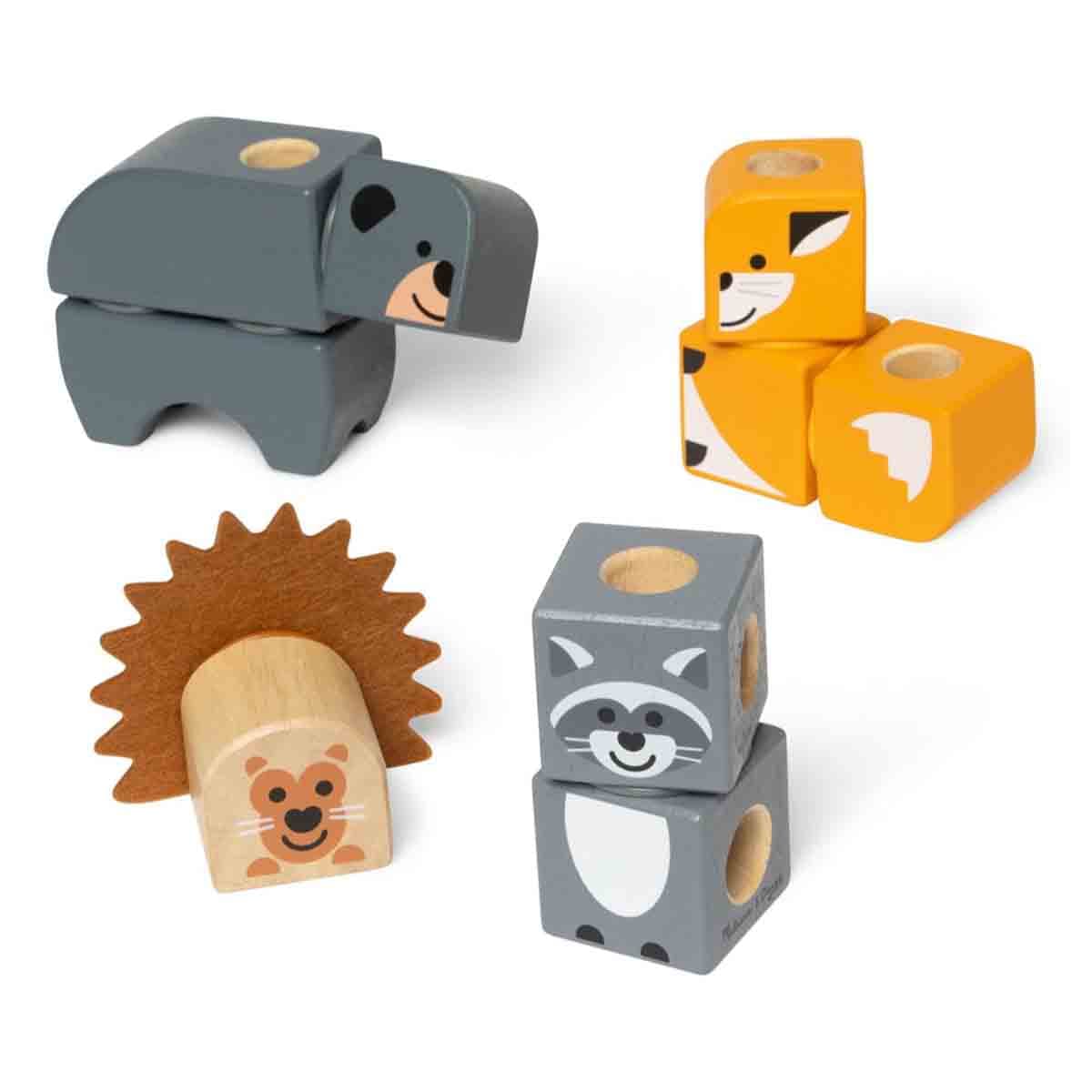 Melissa & Doug Blockables Woodland Friends Playset Unisex, 3-4 Years