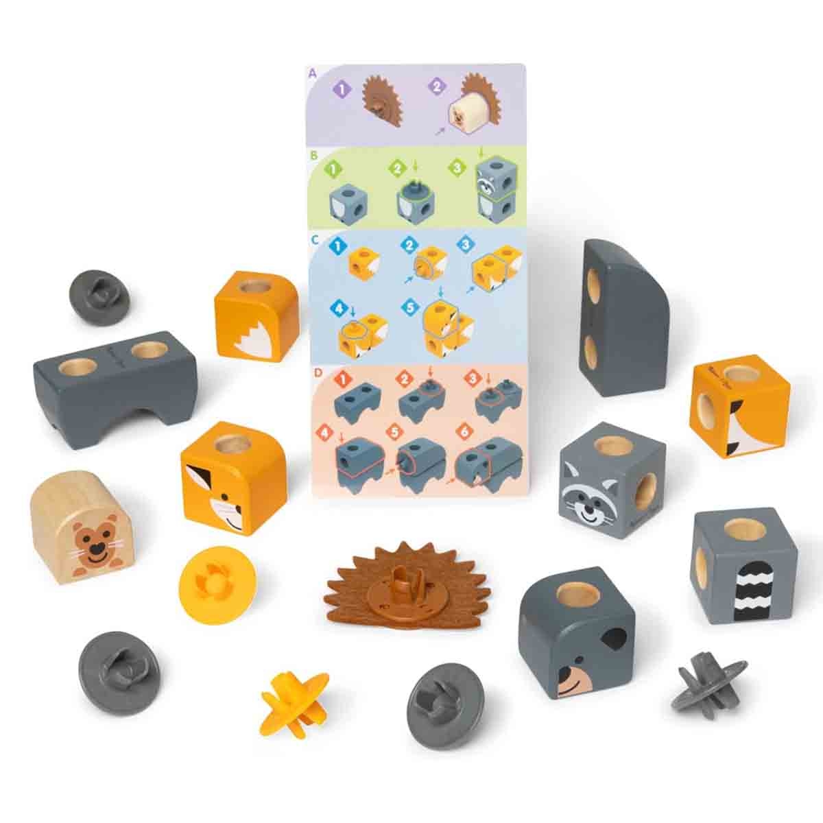 ميليسا آند دوج طقم لعب بلوكابلز أصدقاء الغابة للجنسين من عمر 3 إلى 4 سنوات