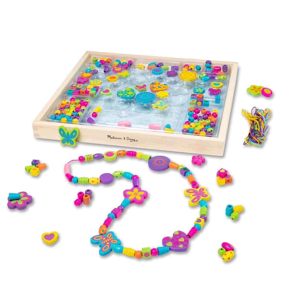 Melissa & Doug Created By Me! Bead Bouquet Deluxe Wooden Bead Set Unisex, 5-7 Years