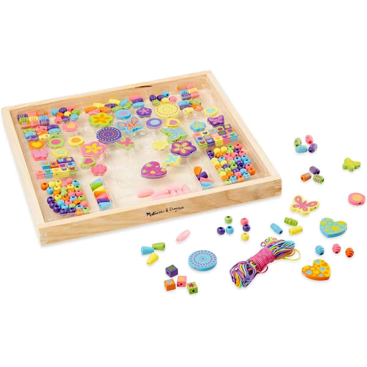Melissa & Doug Created By Me! Bead Bouquet Deluxe Wooden Bead Set Unisex, 5-7 Years