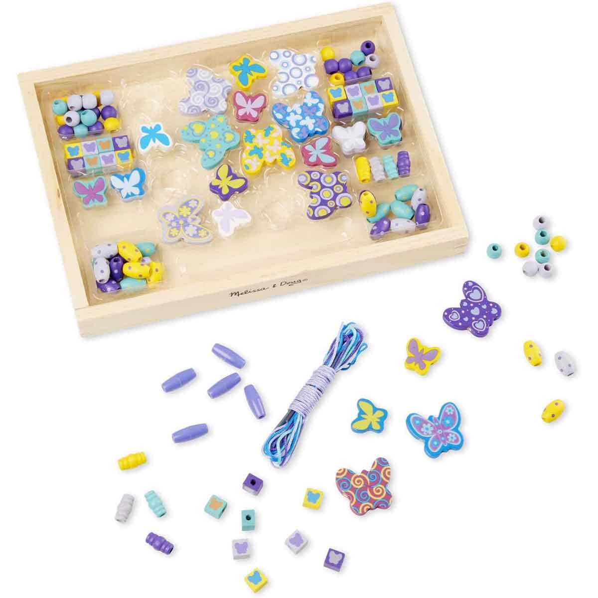 Melissa & Doug Created By Me! Butterfly Beads Wooden Bead Set Unisex, 5-7 Years
