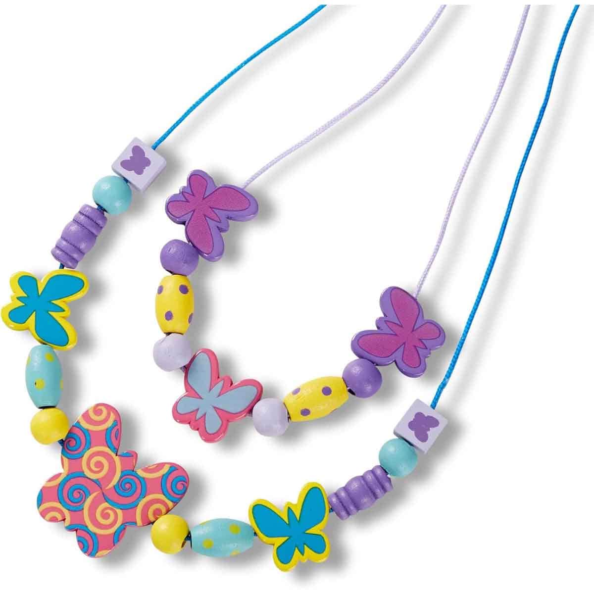 Melissa & Doug Created By Me! Butterfly Beads Wooden Bead Set Unisex, 5-7 Years