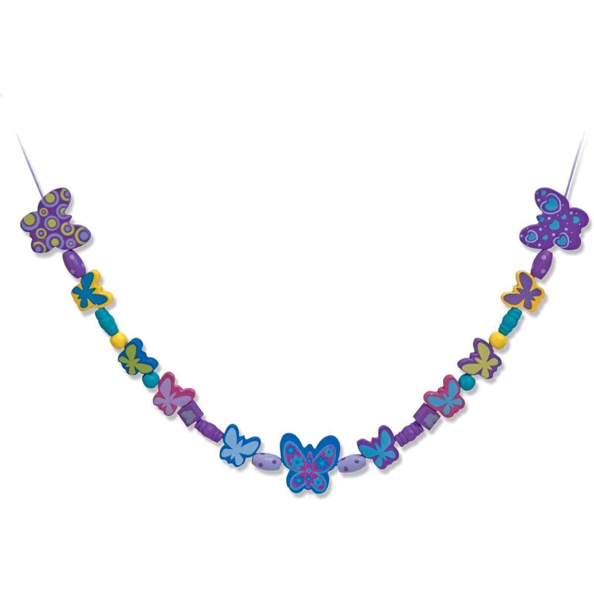 Melissa & Doug Created By Me! Butterfly Beads Wooden Bead Set Unisex, 5-7 Years