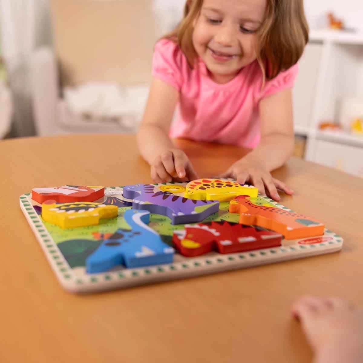 Melissa & Doug Dinosaur & Alphabet Sound Puzzle with Ravensburger The First Kiss Puzzle Bundle Unisex, 11-12 Years