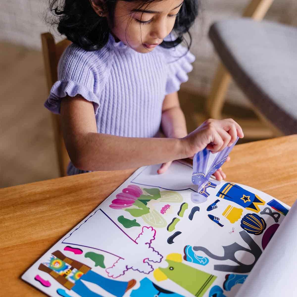 Melissa & Doug Dress-Up Reusable Sticker Pad with 165+ Reusable Stickers Unisex, 3-4 Years