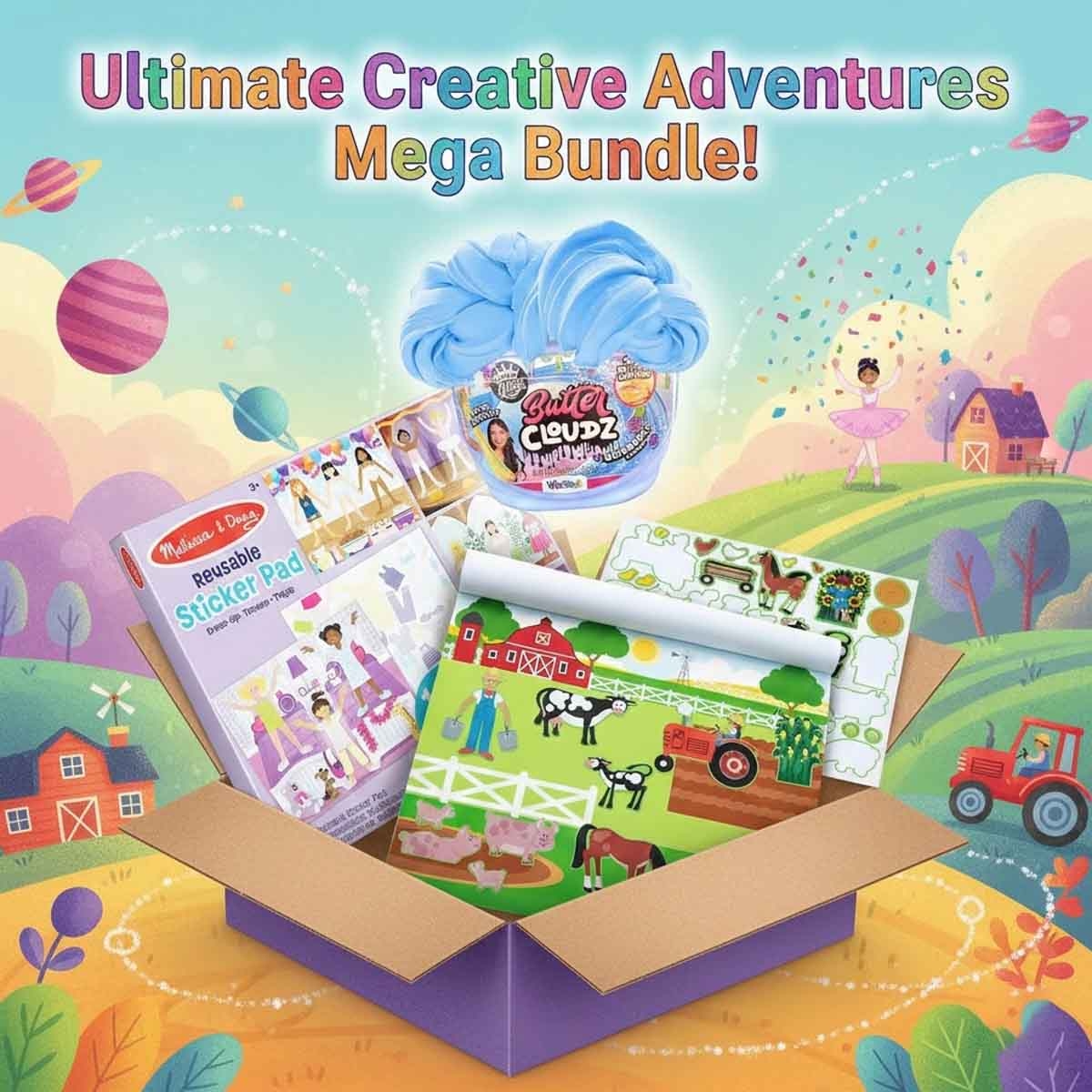 ميليسا آند دوغ مجموعة المواطن الطبيعية مع دفتر ملصقات الأزياء وسلايم كومباوند كينغز، للجنسين، 3-4 سنوات