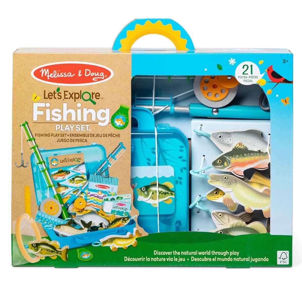 Melissa & Doug Let’s Explore Fishing Play Set Unisex, 3-4 Years, Pack of 21