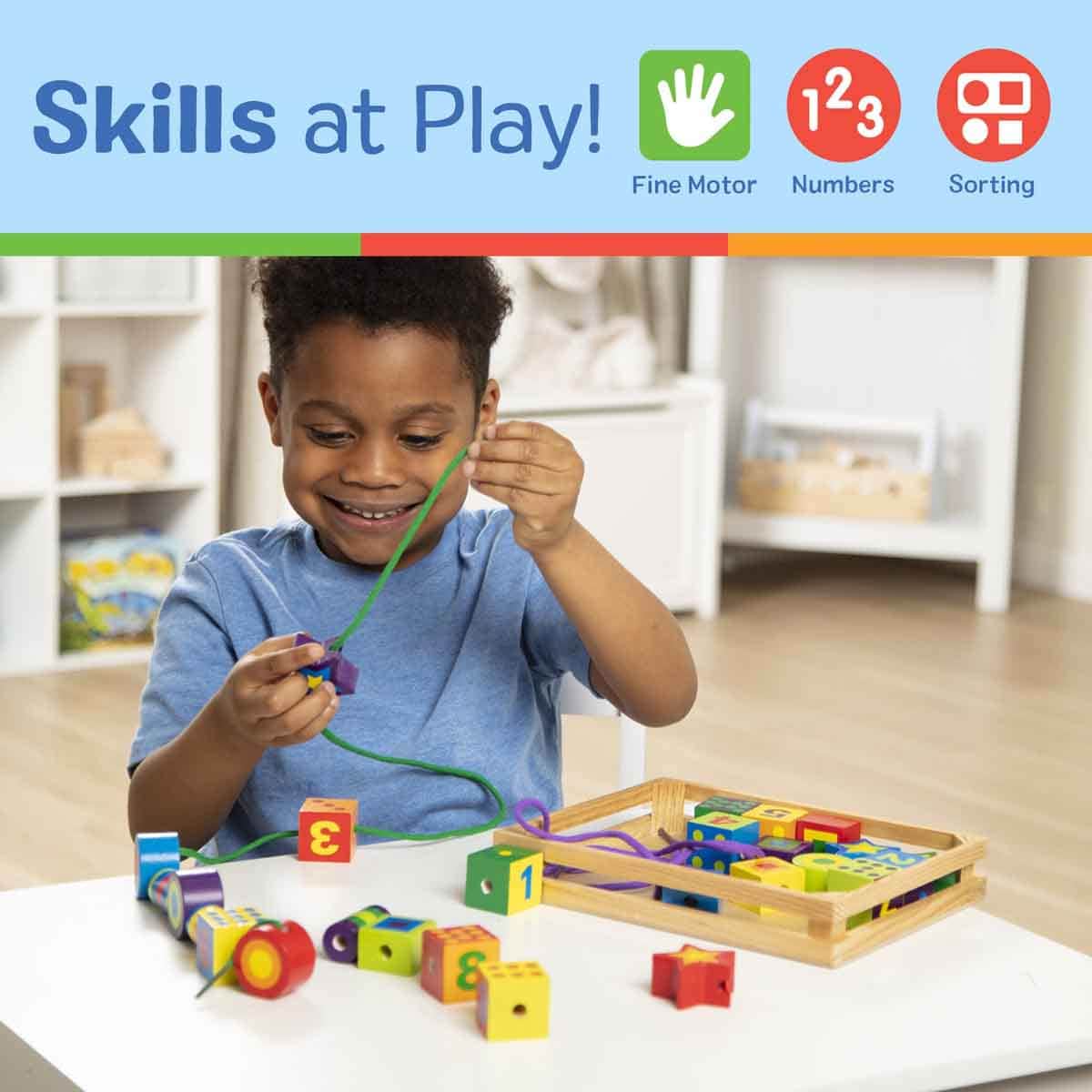 Melissa & Doug MDT MSK Lacing Beads Kit Unisex, 3-4 Years