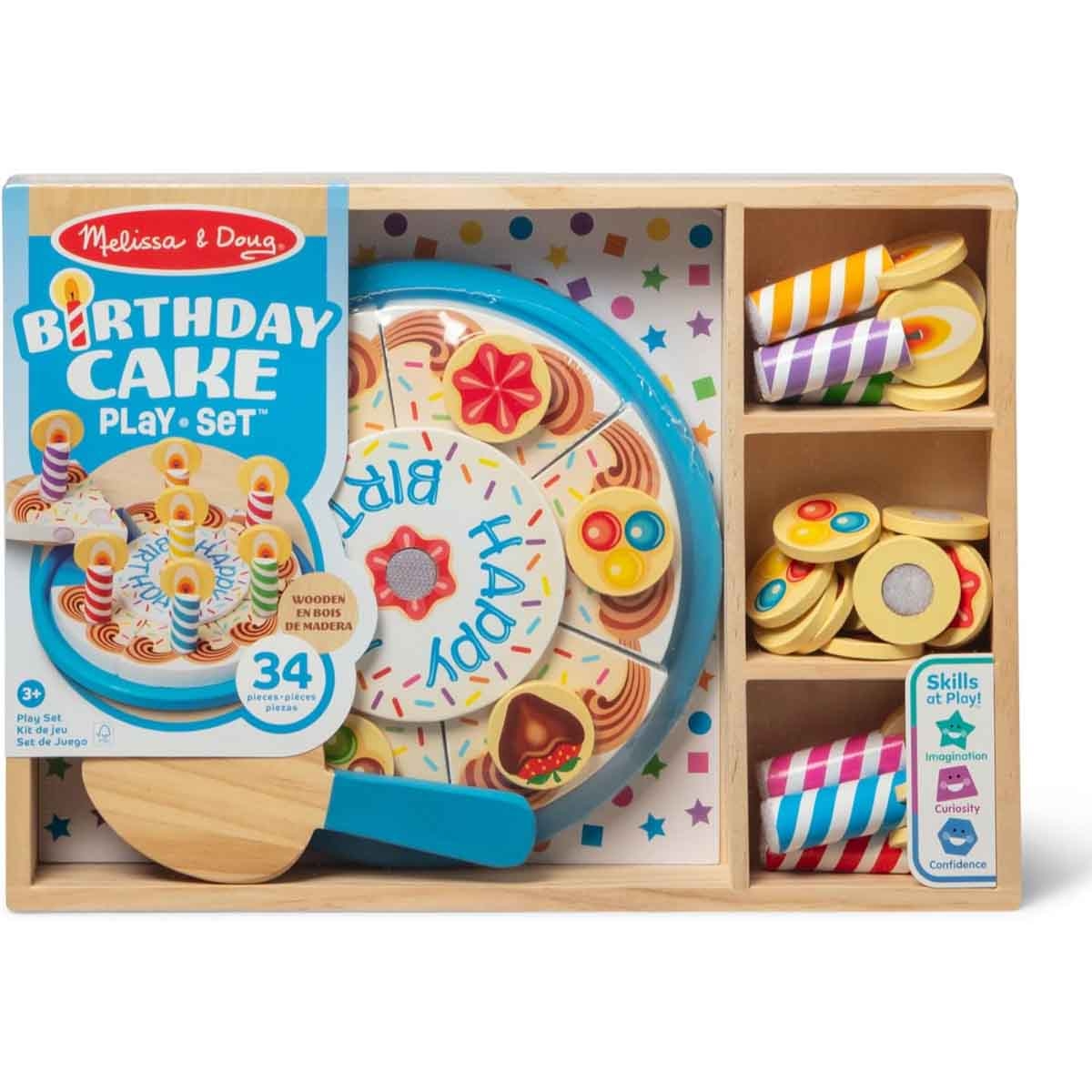 Melissa & Doug MPP PLF Birthday Cake Play Food Playset Unisex, 3-4 Years