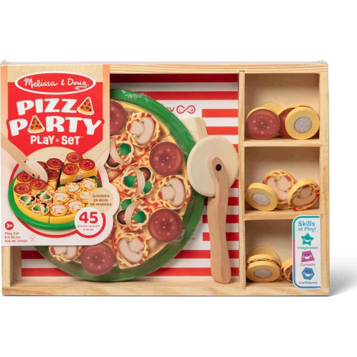 Melissa & Doug MPP PLF Pizza Party Play Food Playset Unisex, 3-4 Years
