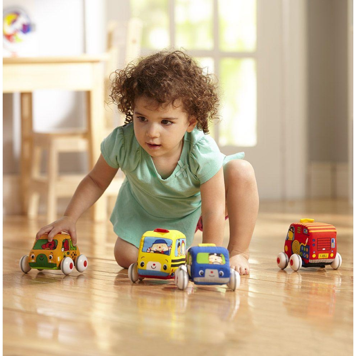 Melissa & Dough Pull-Back Town Vehicles Toddler, 0-2 Years, Pack of 4