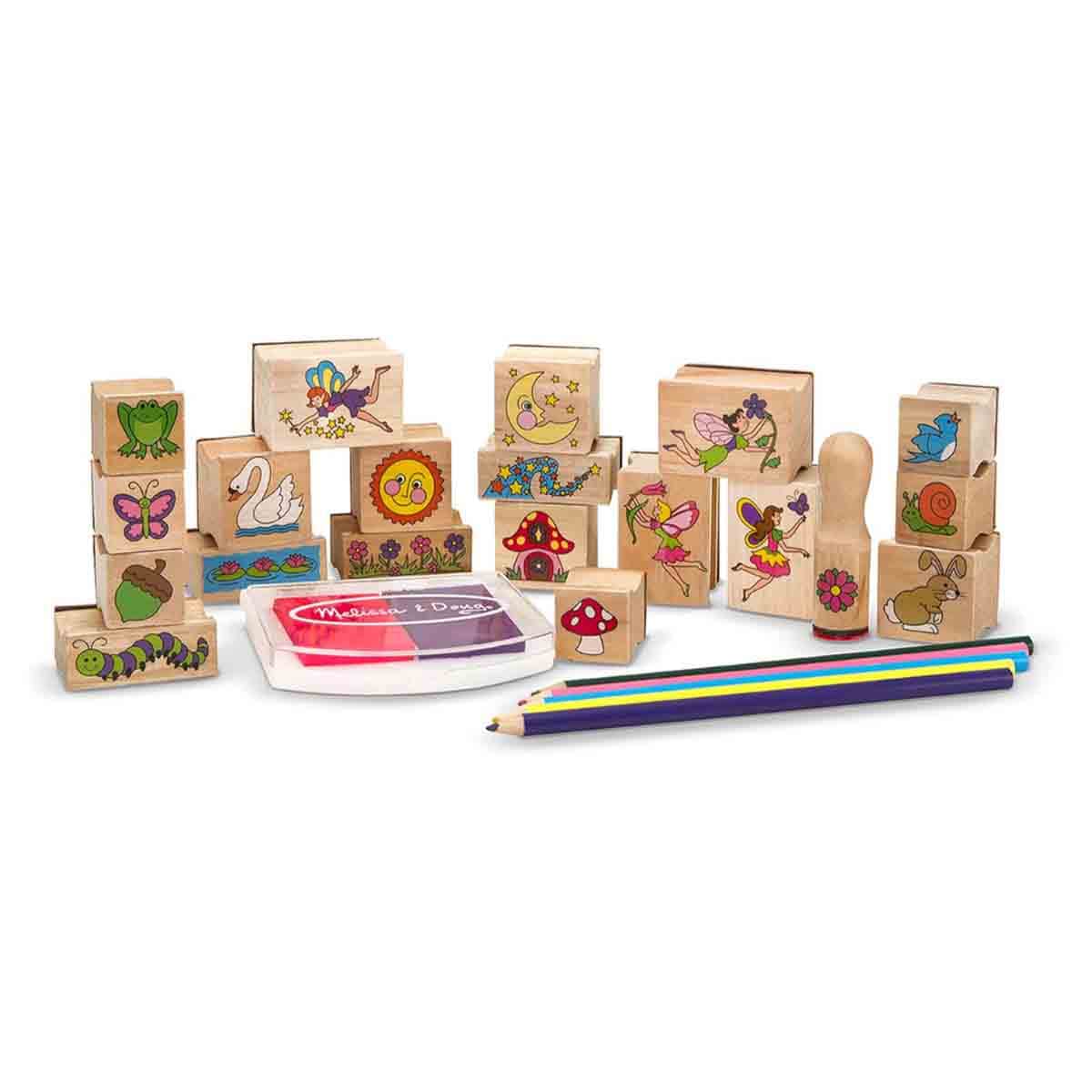 Melissa & Doug Stamp-A-Scene Fairy Garden Playset Unisex, 5-7 Years