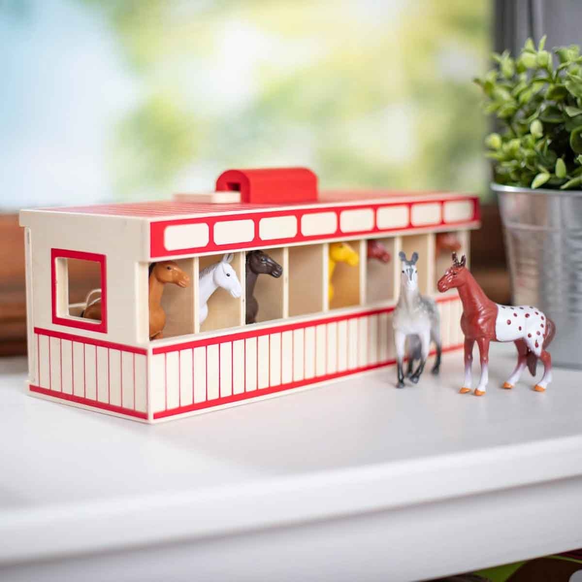Melissa & Doug Take Along Show Horse Stable Play Set Unisex, 3-4 Years