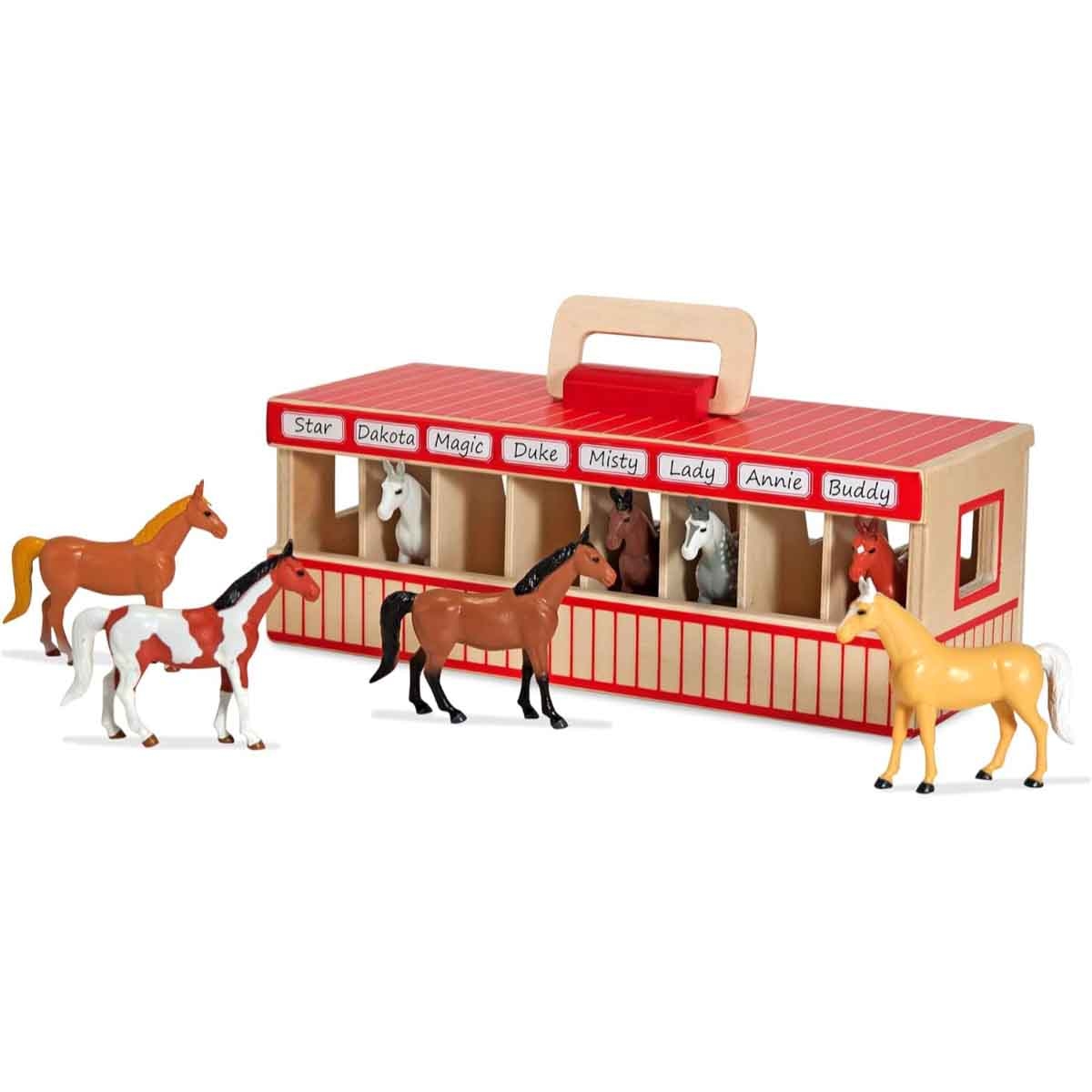 Melissa & Doug Take Along Show Horse Stable Play Set Unisex, 3-4 Years