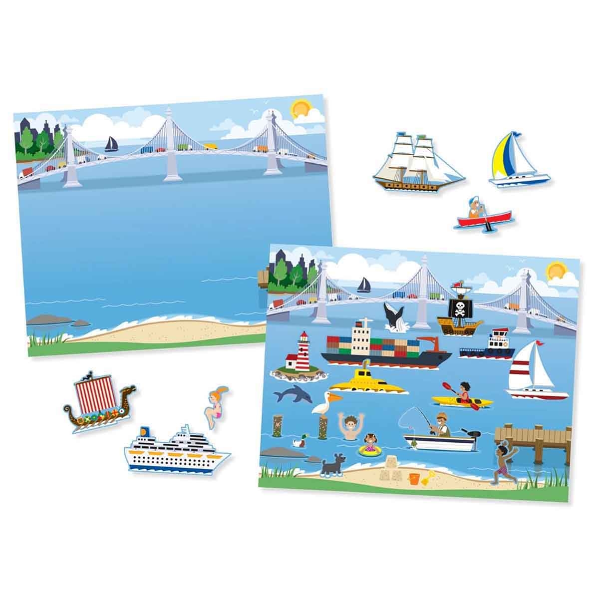 Melissa & Doug Vehicles Reusable Sticker Pad with 165+ Reusable Stickers Unisex, 3-4 Years