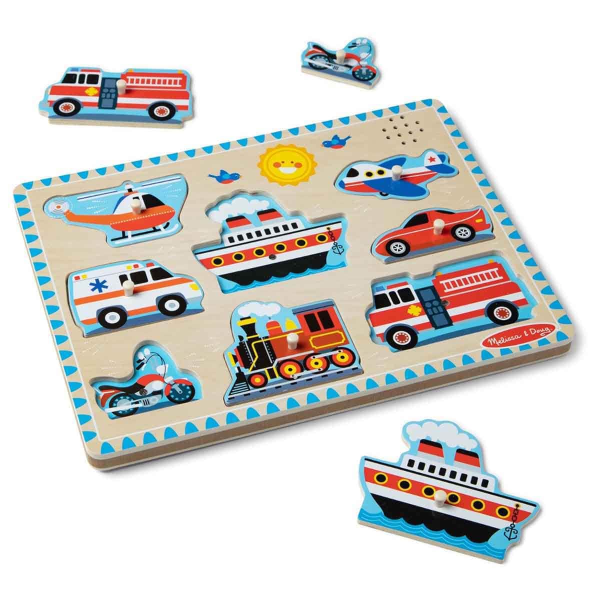 Melissa & Doug Vehicles Sound Puzzle Unisex, 3-4 Years