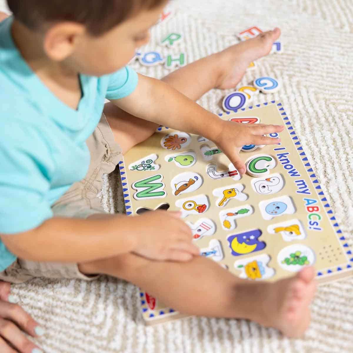 Melissa & Doug Wooden Alphabet Sound Puzzle Unisex, 3-4 Years