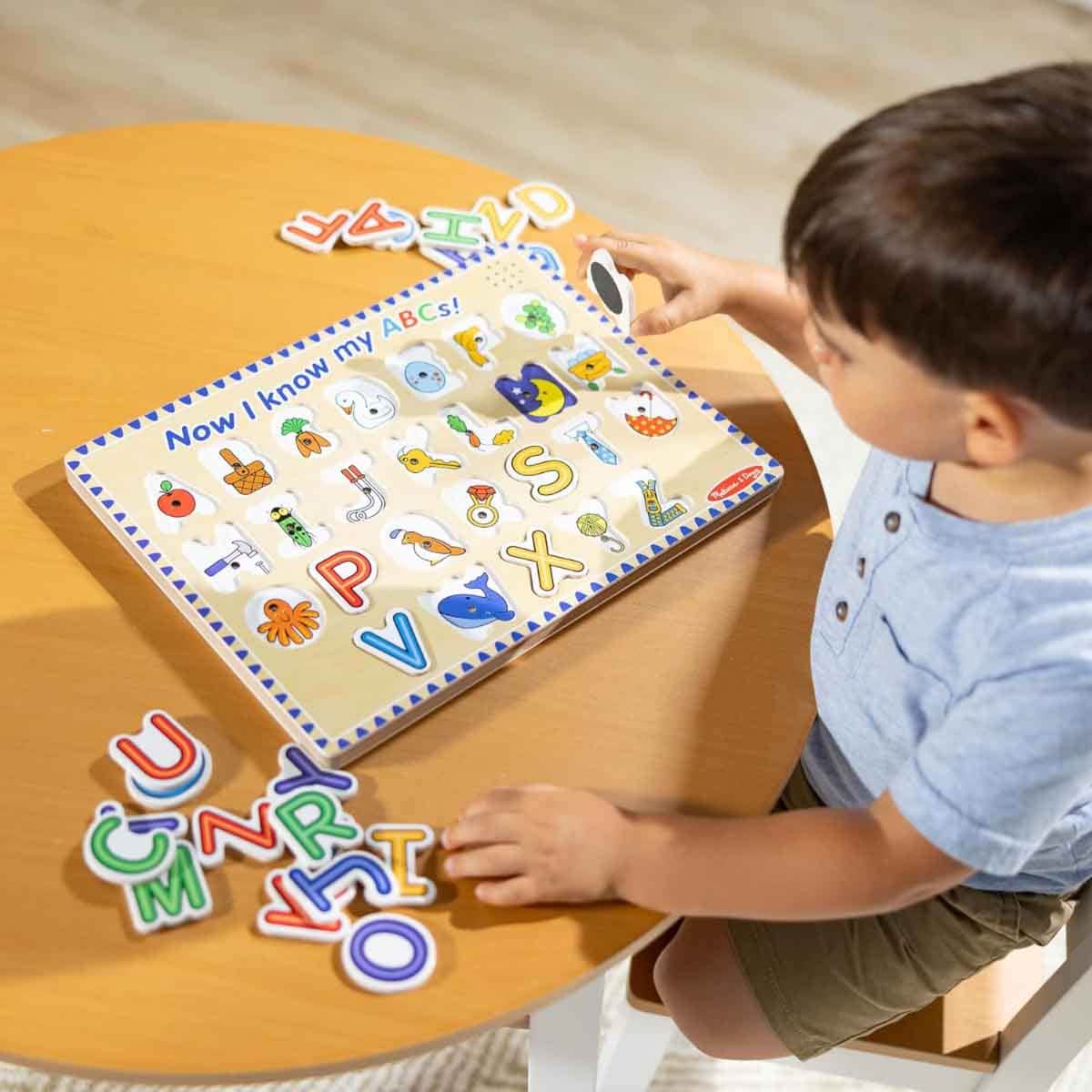 Melissa & Doug Wooden Alphabet Sound Puzzle Unisex, 3-4 Years