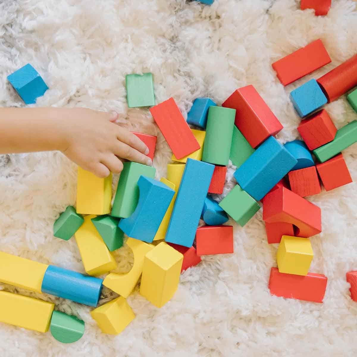 Melissa & Doug Wooden Building Blocks Set Unisex, 3-4 Years