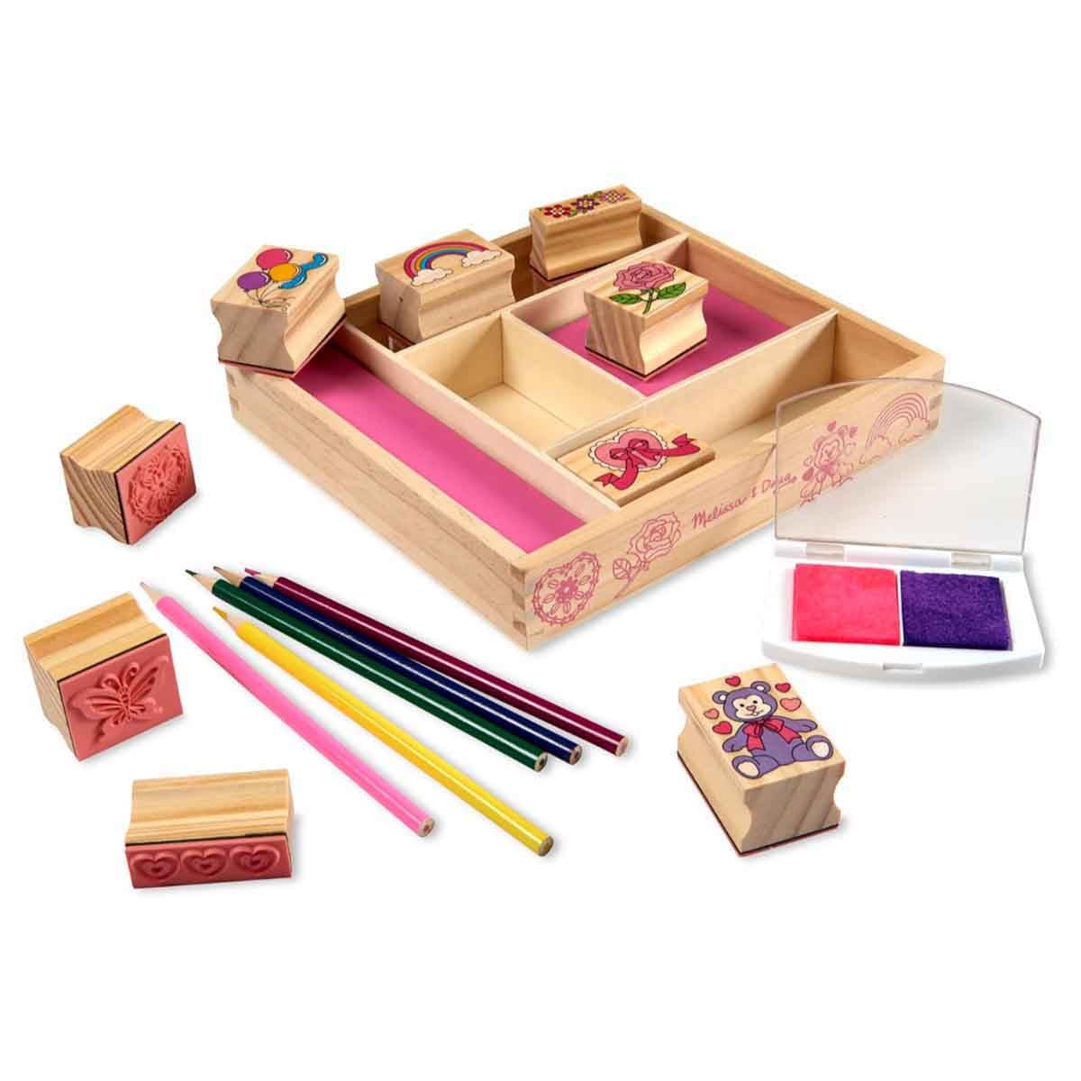 Melissa & Doug Wooden Friendship Stamp Set Unisex, 5-7 Years