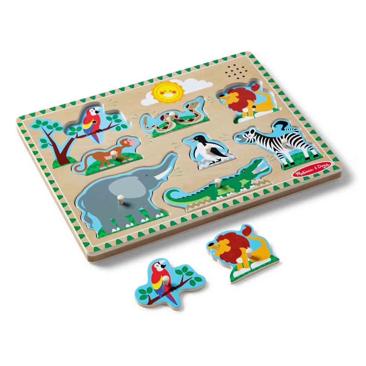 Melissa & Doug Zoo Animals Sound Puzzle Unisex, 3-4 Years
