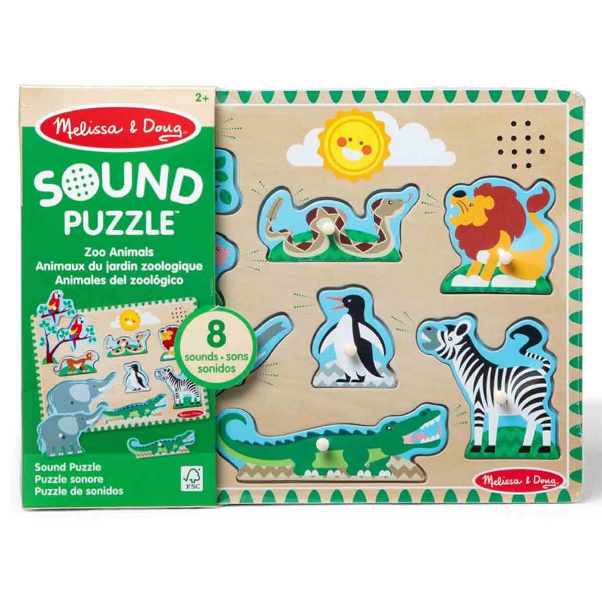 Melissa & Doug Zoo Animals Sound Puzzle Unisex, 3-4 Years