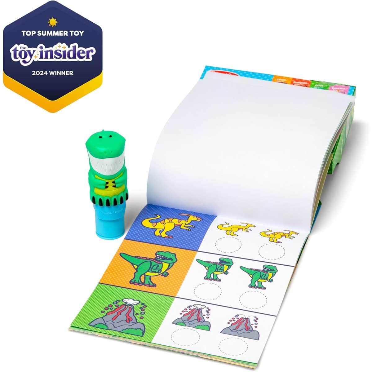 Melissa & Doug 24-Page Dinosaur Sticker Wow! Activity Pad & Sticker Stamper Set Unisex, 3-4 Years