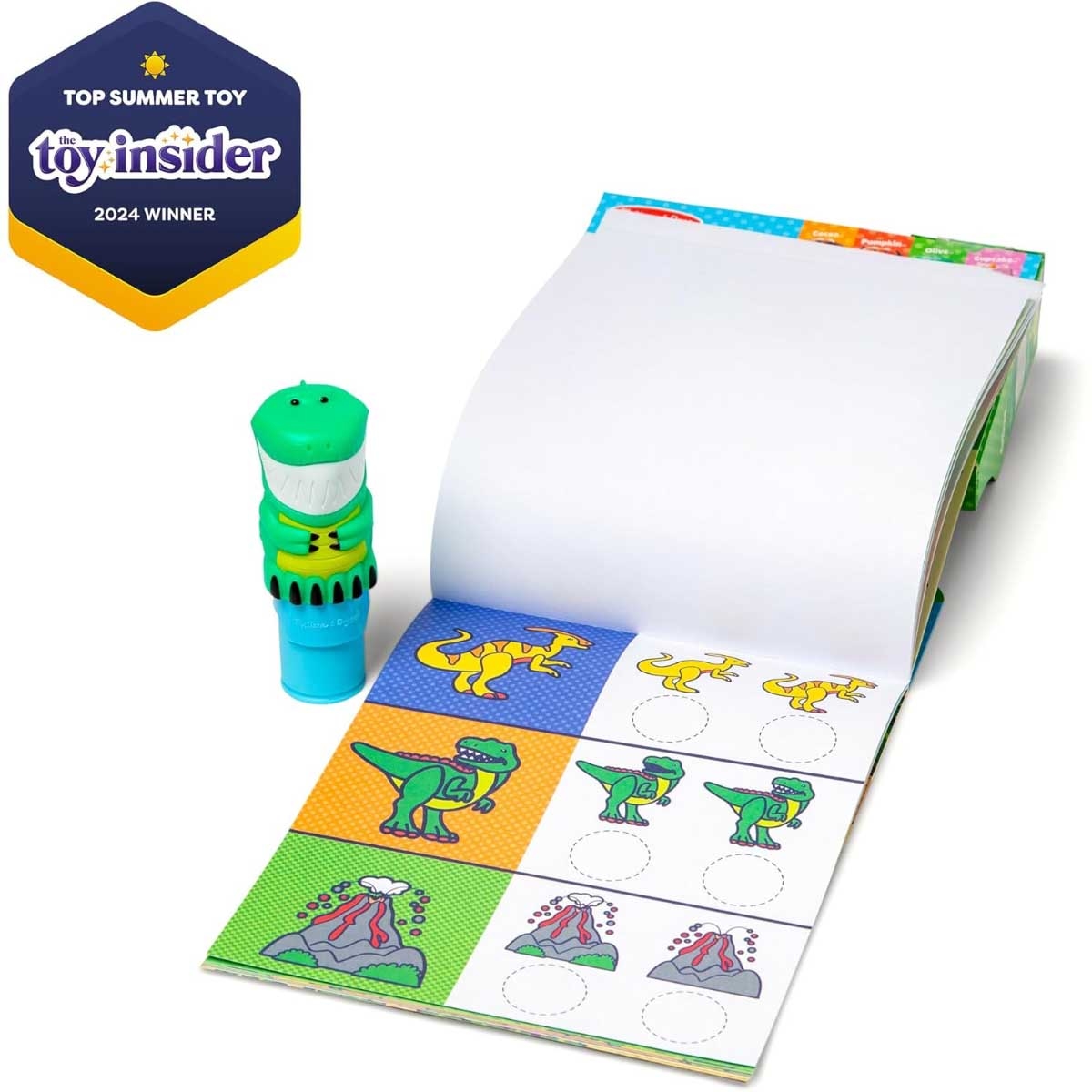 مجموعة ملصقات الديناصورات من ميليسا آند دوغ، 24 صفحة، مع دفتر أنشطة ومجموعة طوابع ملصقات، مناسبة للجنسين، من 3 إلى 4 سنوات
