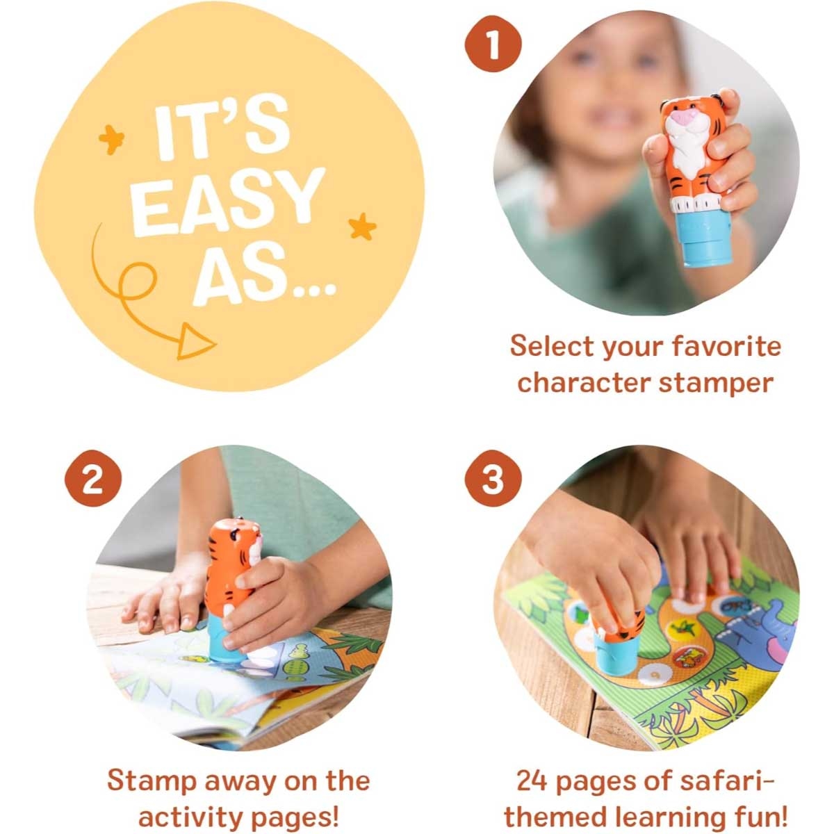 مجموعة ملصقات النمر من ميليسا آند دوغ، ٢٤ صفحة، مع دفتر أنشطة ومجموعة طوابع ملصقات، مناسبة للجنسين، من ٣ إلى ٤ سنوات