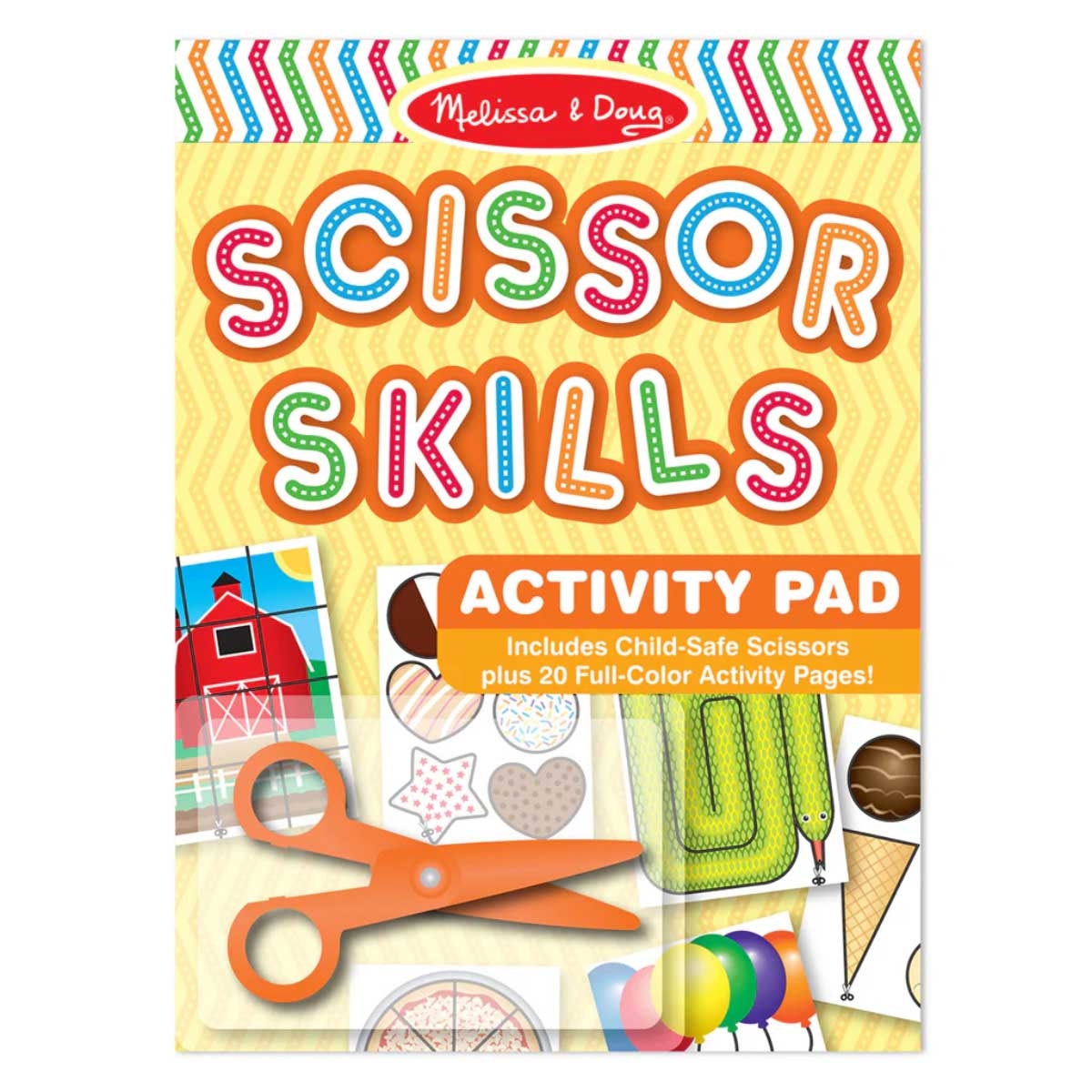 Melissa & Doug Scissor Skills Activity Book & Child-Safe Scissor Set Unisex, 3-4 Years