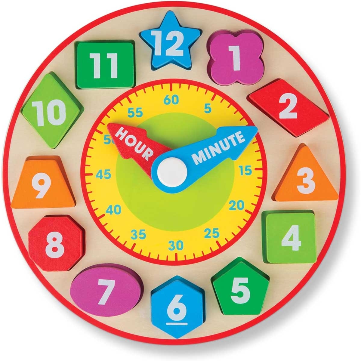 Melissa & Doug Shape Sorting Clock Wooden Educational Toy Unisex, 3-4 Years