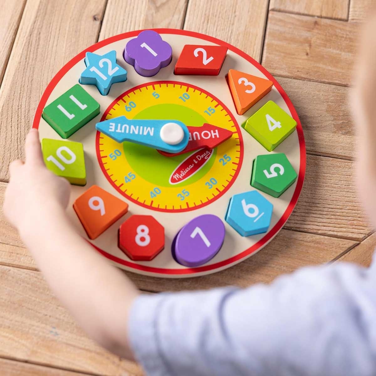 Melissa & Doug Shape Sorting Clock Wooden Educational Toy Unisex, 3-4 Years